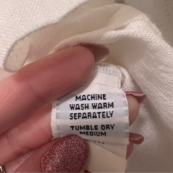 Cut Loose Short sleeve white Linen Button Up Shirt Size medium - Picture 5 of 10